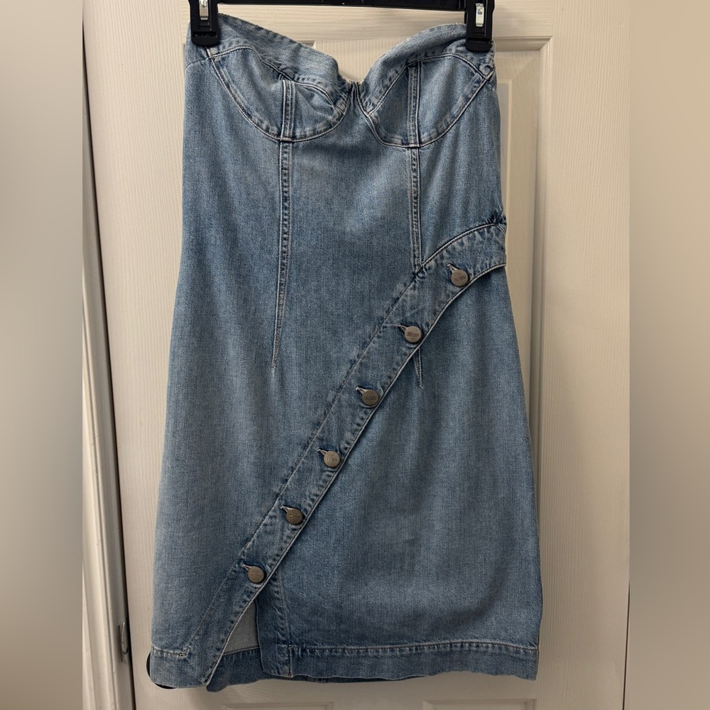 NWOT Jean Atlier Denim Button-Down Women's Dress